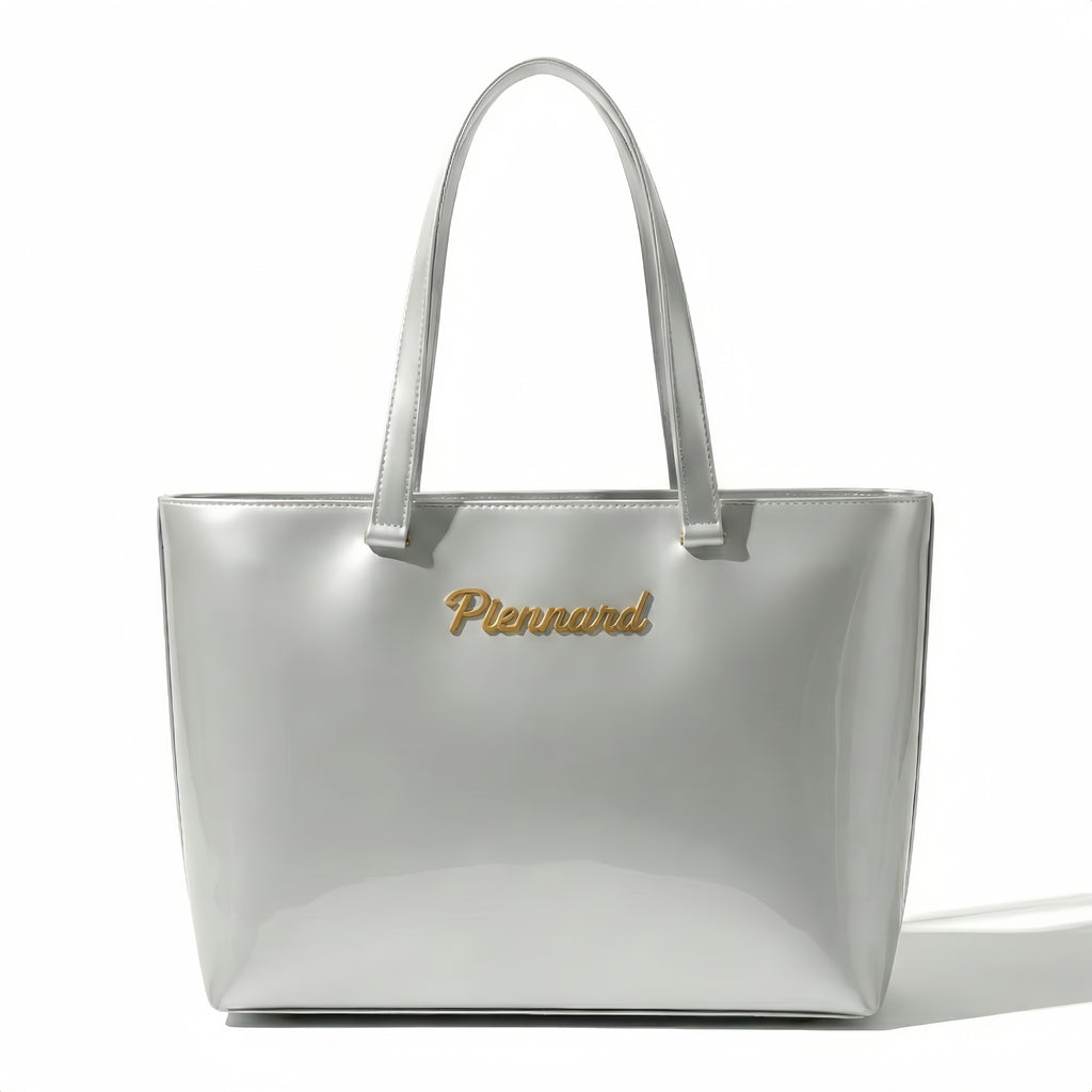 Piernard Glazed Tote | Platinum Silver