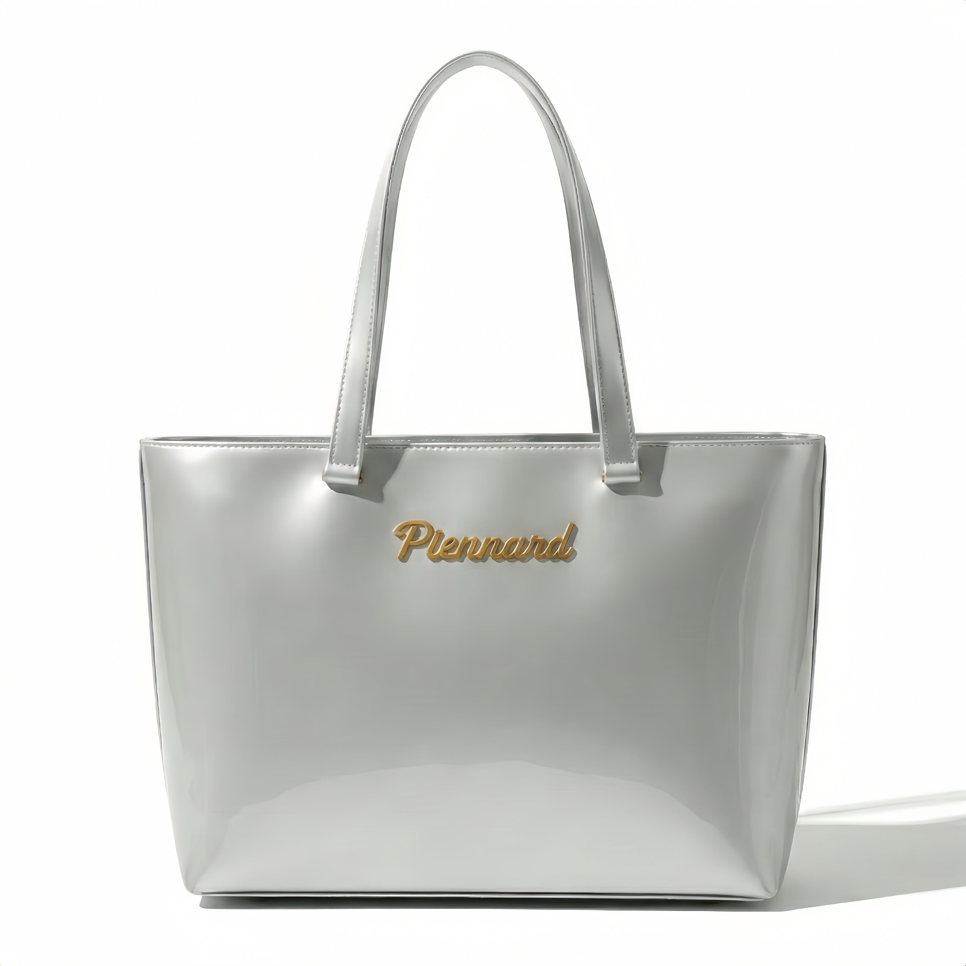 Piernard Glazed Tote | Platinum Silver