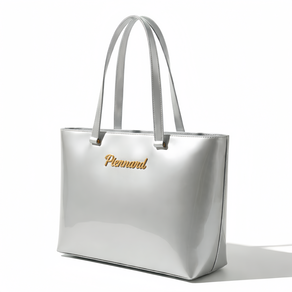 Piernard Glazed Tote | Platinum Silver