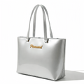 Piernard Glazed Tote | Platinum Silver