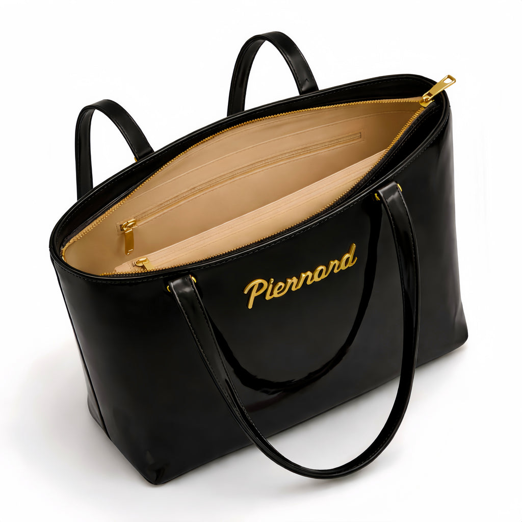 Piernard Glazed Tote | Midnight Black