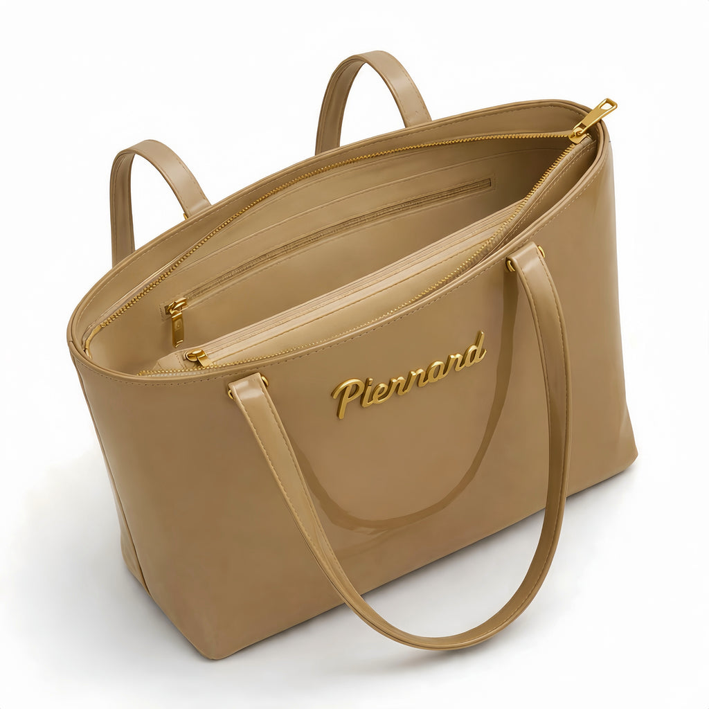 Piernard Glazed Tote | Nude Beige