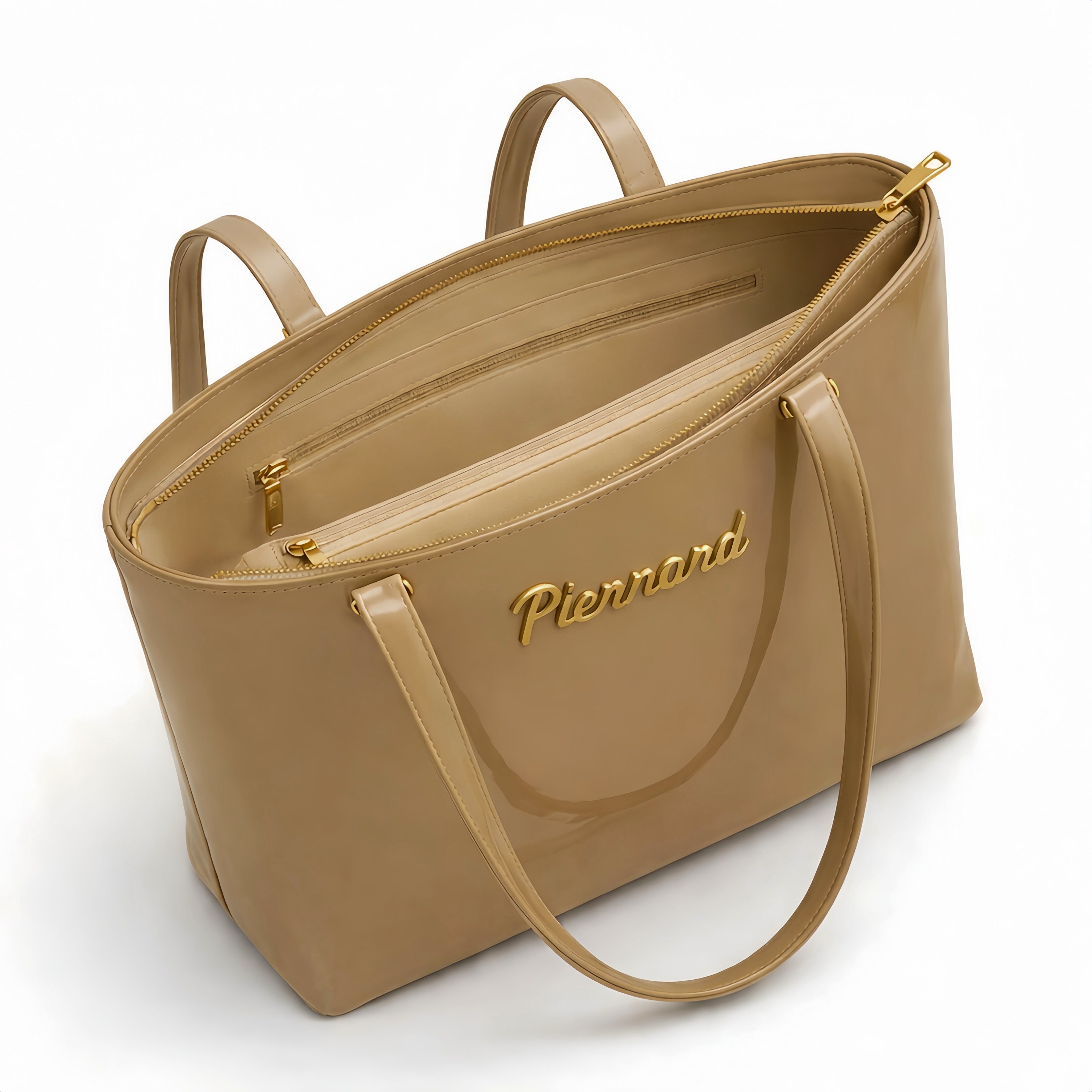 Piernard Glazed Tote | Nude Beige