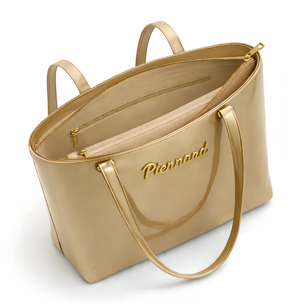 Piernard Glazed Tote | Champagne Gold